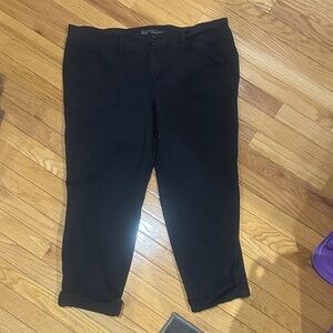 Torrid Black Rolled Hem Cropped Pants